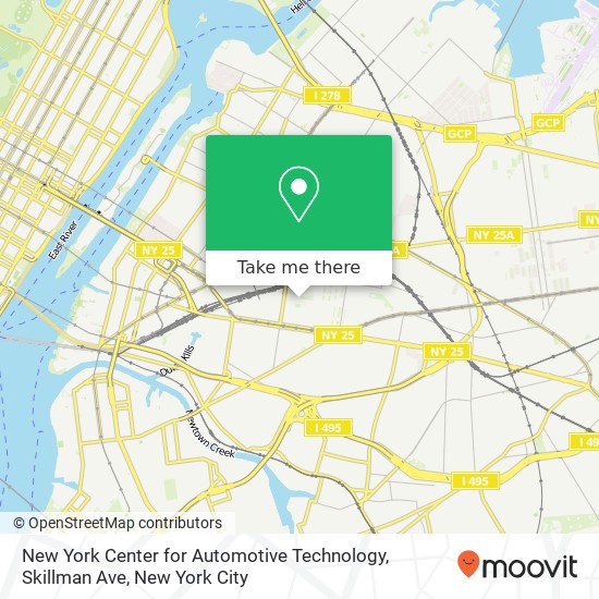 Mapa de New York Center for Automotive Technology, Skillman Ave