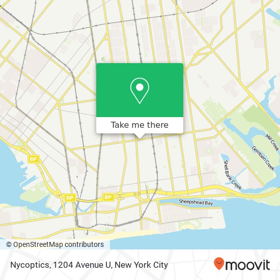 Mapa de Nycoptics, 1204 Avenue U