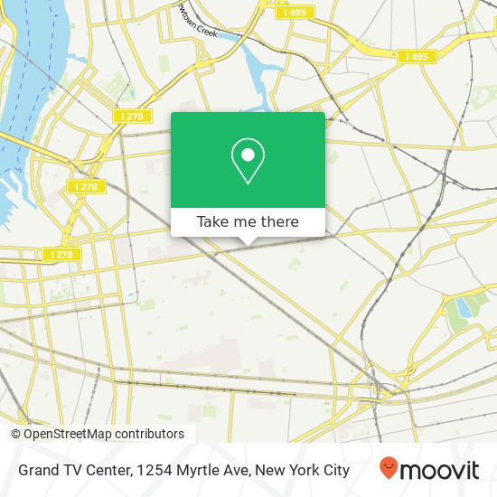 Mapa de Grand TV Center, 1254 Myrtle Ave
