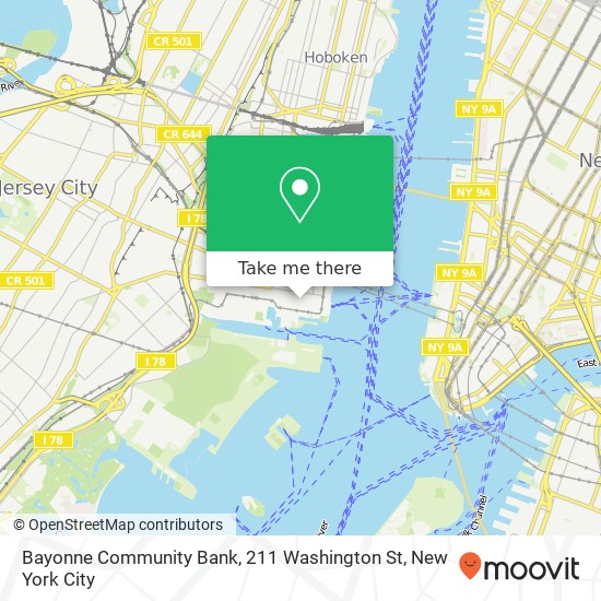 Mapa de Bayonne Community Bank, 211 Washington St