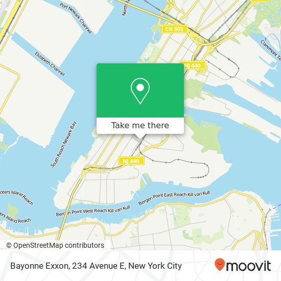 Mapa de Bayonne Exxon, 234 Avenue E