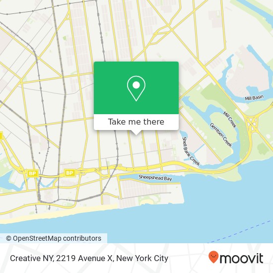 Creative NY, 2219 Avenue X map