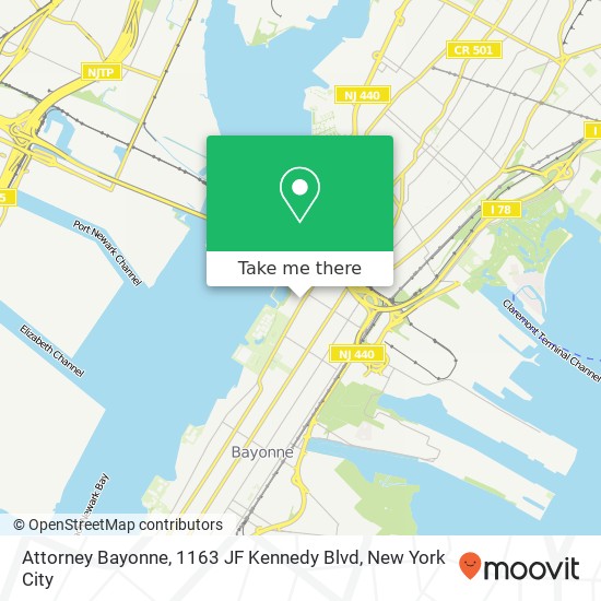 Attorney Bayonne, 1163 JF Kennedy Blvd map