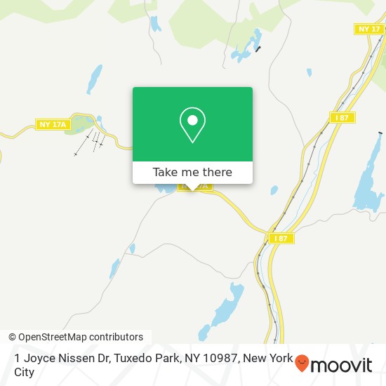 Mapa de 1 Joyce Nissen Dr, Tuxedo Park, NY 10987