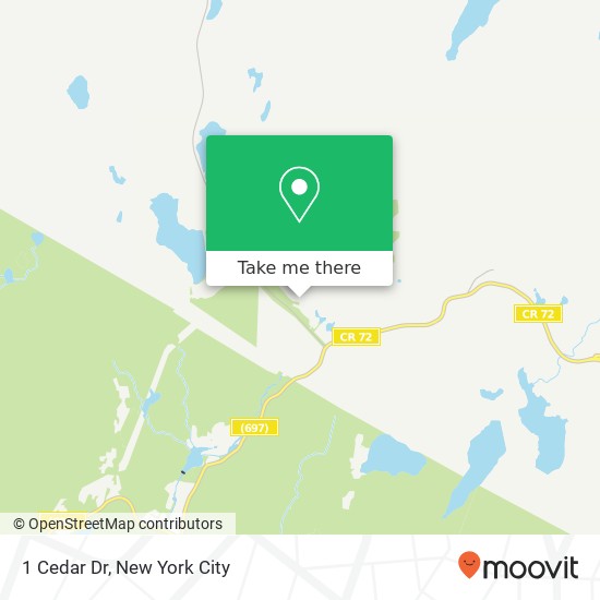 Mapa de 1 Cedar Dr, Tuxedo Park, NY 10987