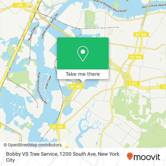 Mapa de Bobby VS Tree Service, 1200 South Ave