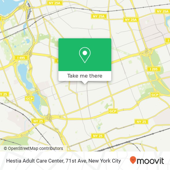 Hestia Adult Care Center, 71st Ave map