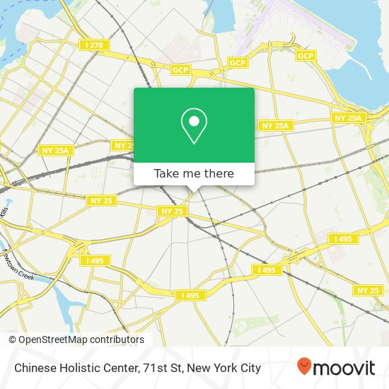 Chinese Holistic Center, 71st St map