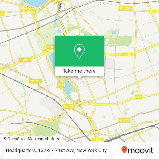 Headquarters, 137-27 71st Ave map
