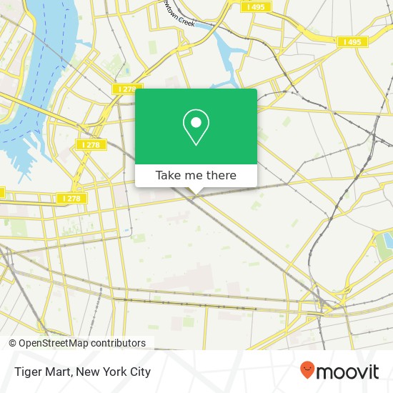 Mapa de Tiger Mart, 1193 Myrtle Ave