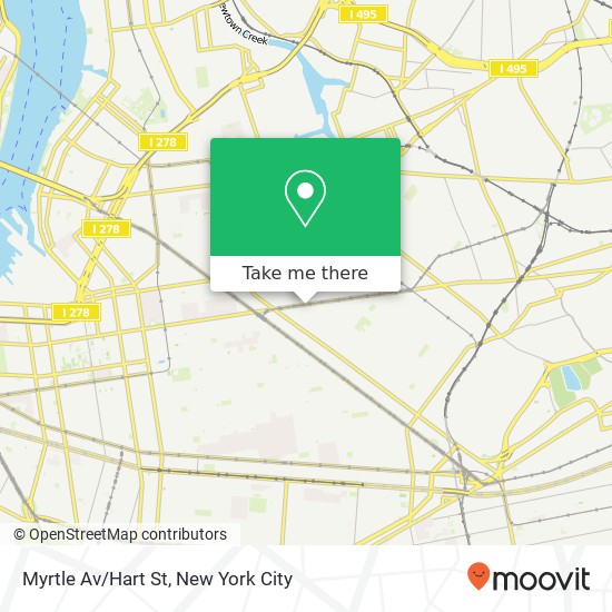 Mapa de Myrtle Av/Hart St
