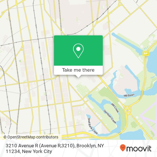 Mapa de 3210 Avenue R (Avenue R,3210), Brooklyn, NY 11234