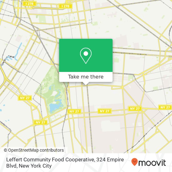 Mapa de Leffert Community Food Cooperative, 324 Empire Blvd