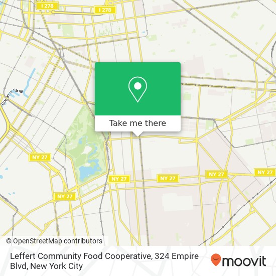 Leffert Community Food Cooperative, 324 Empire Blvd map