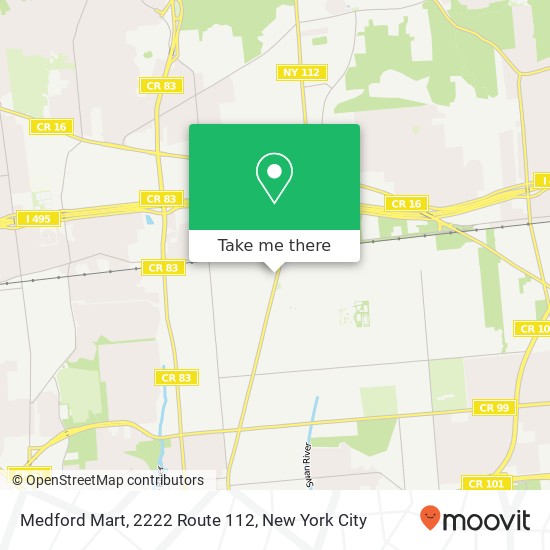 Mapa de Medford Mart, 2222 Route 112