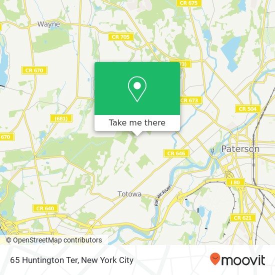 Mapa de 65 Huntington Ter, Totowa, NJ 07512
