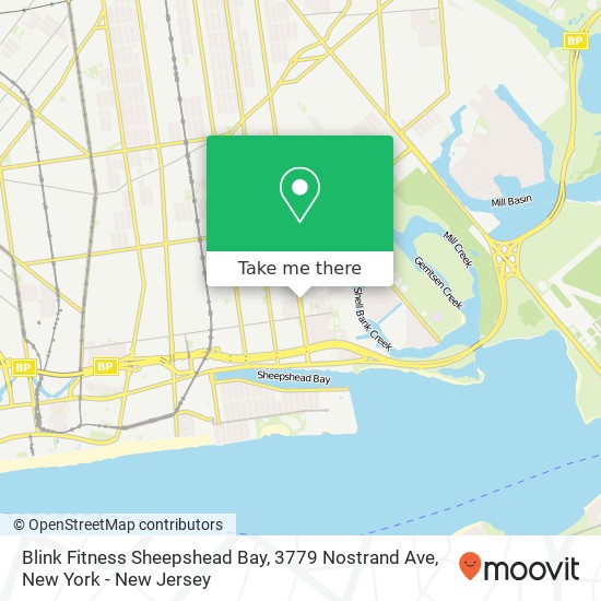 Mapa de Blink Fitness Sheepshead Bay, 3779 Nostrand Ave