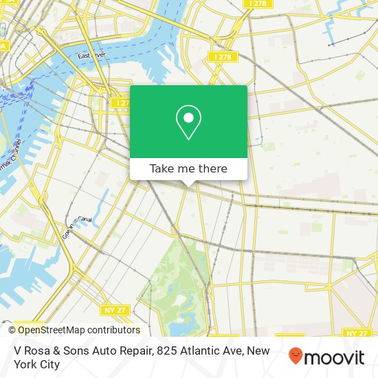 Mapa de V Rosa & Sons Auto Repair, 825 Atlantic Ave