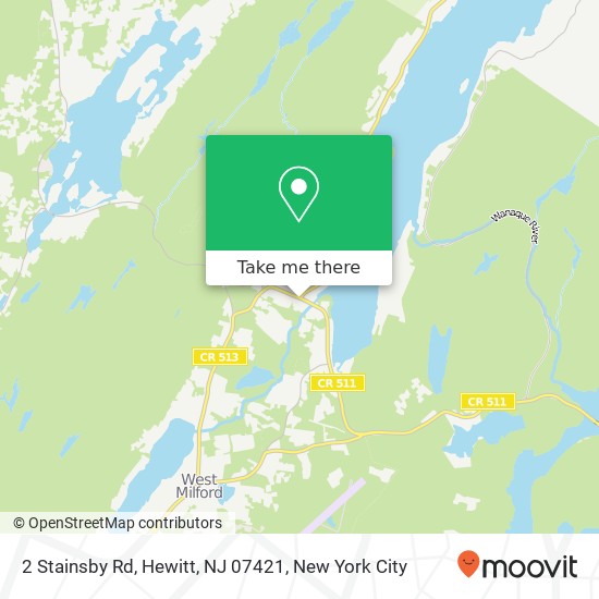 Mapa de 2 Stainsby Rd, Hewitt, NJ 07421