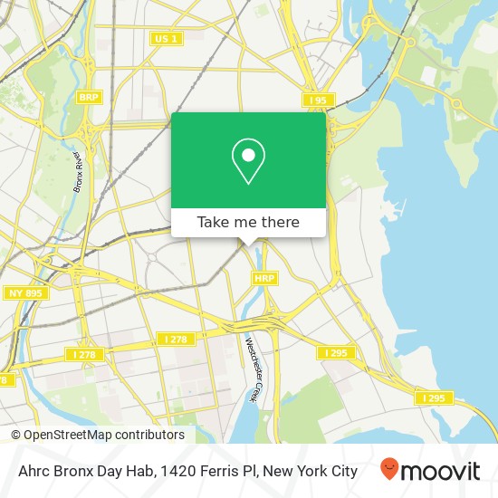 Mapa de Ahrc Bronx Day Hab, 1420 Ferris Pl