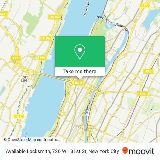 Mapa de Available Locksmith, 726 W 181st St