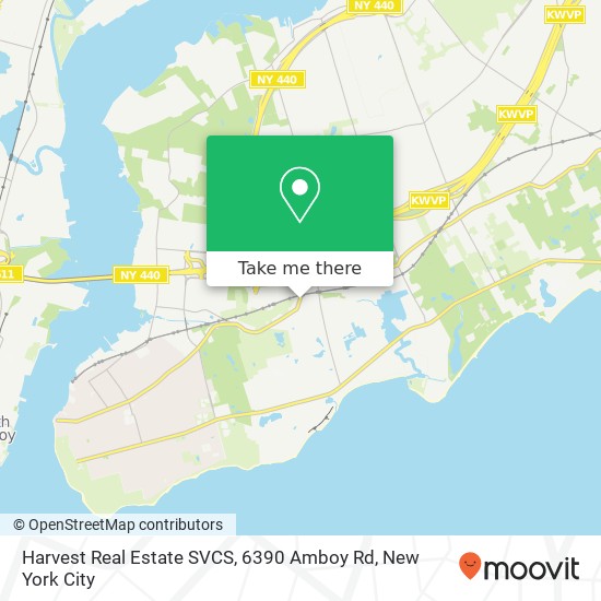 Harvest Real Estate SVCS, 6390 Amboy Rd map