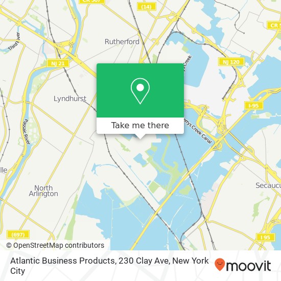 Mapa de Atlantic Business Products, 230 Clay Ave