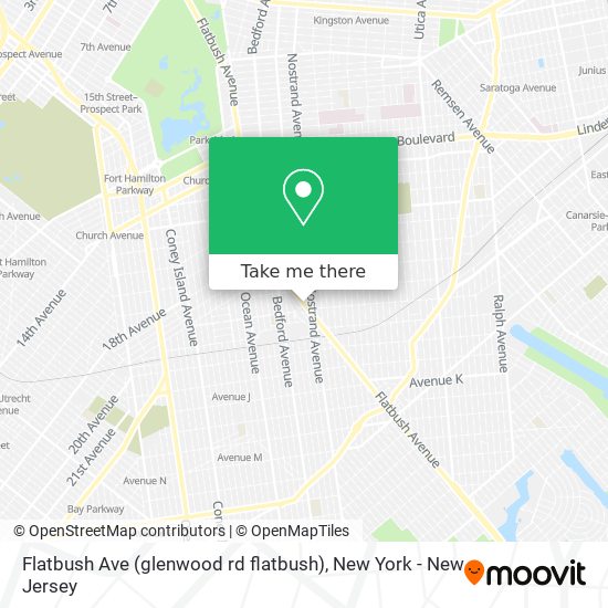 Flatbush Ave (glenwood rd flatbush) map