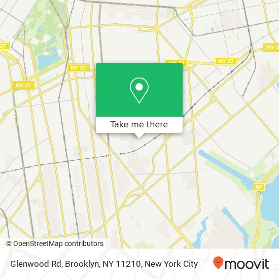 Mapa de Glenwood Rd, Brooklyn, NY 11210