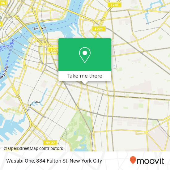 Mapa de Wasabi One, 884 Fulton St