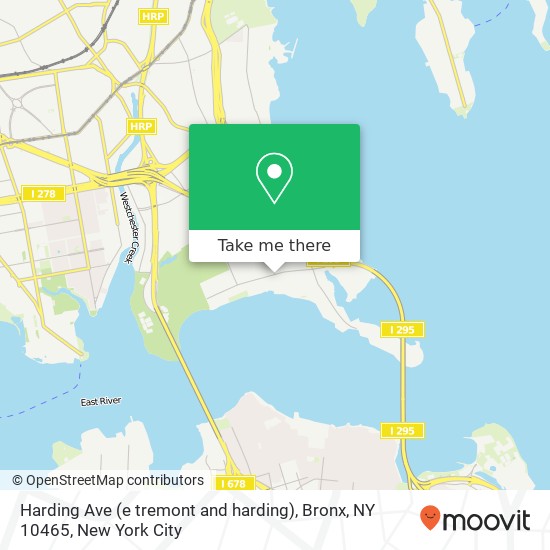 Mapa de Harding Ave (e tremont and harding), Bronx, NY 10465