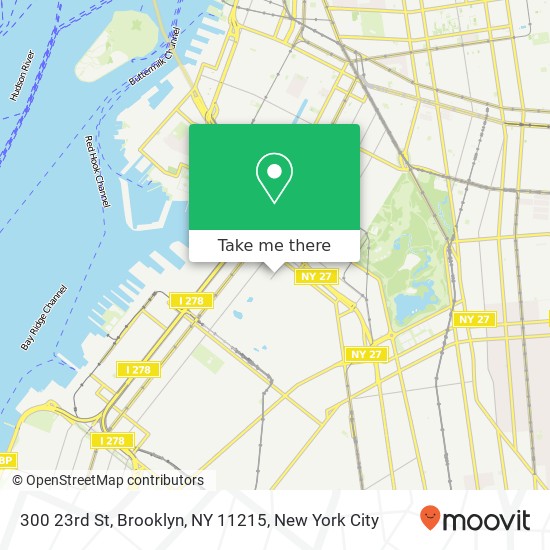 Mapa de 300 23rd St, Brooklyn, NY 11215