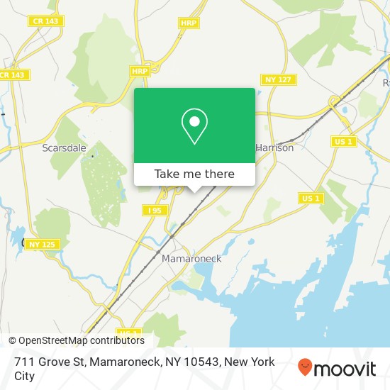 Mapa de 711 Grove St, Mamaroneck, NY 10543