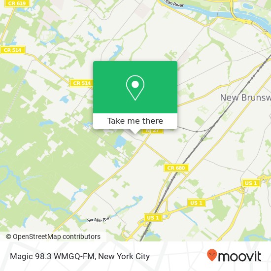 Magic 98.3 WMGQ-FM map