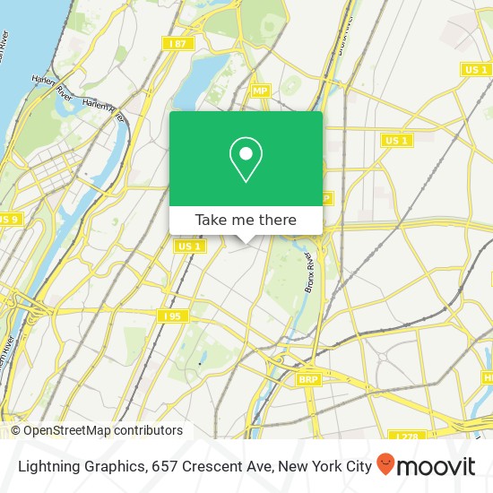 Lightning Graphics, 657 Crescent Ave map