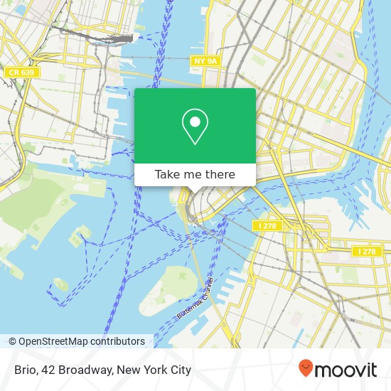 Mapa de Brio, 42 Broadway
