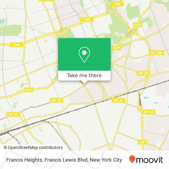 Mapa de Francis Heights, Francis Lewis Blvd