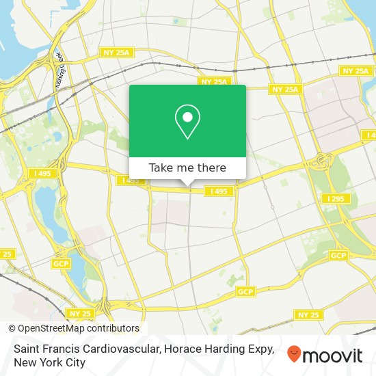 Saint Francis Cardiovascular, Horace Harding Expy map