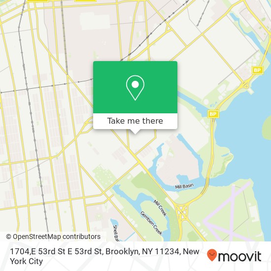 Mapa de 1704,E 53rd St E 53rd St, Brooklyn, NY 11234