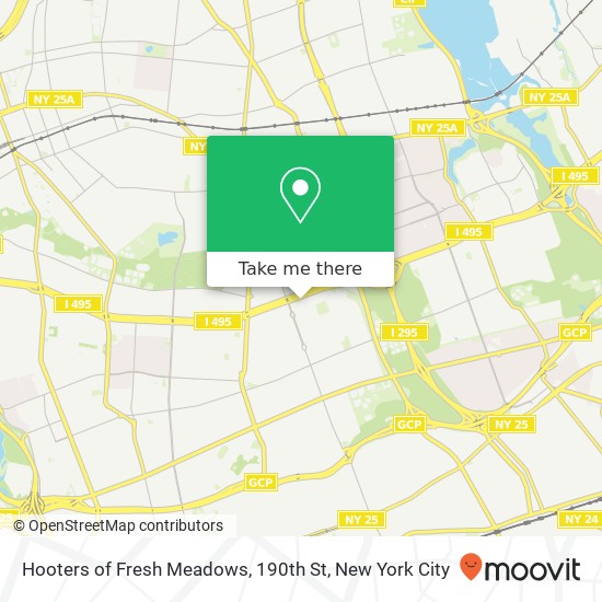 Mapa de Hooters of Fresh Meadows, 190th St