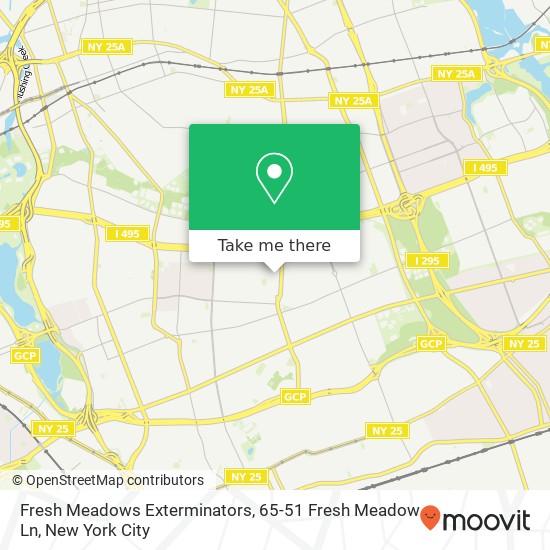 Mapa de Fresh Meadows Exterminators, 65-51 Fresh Meadow Ln