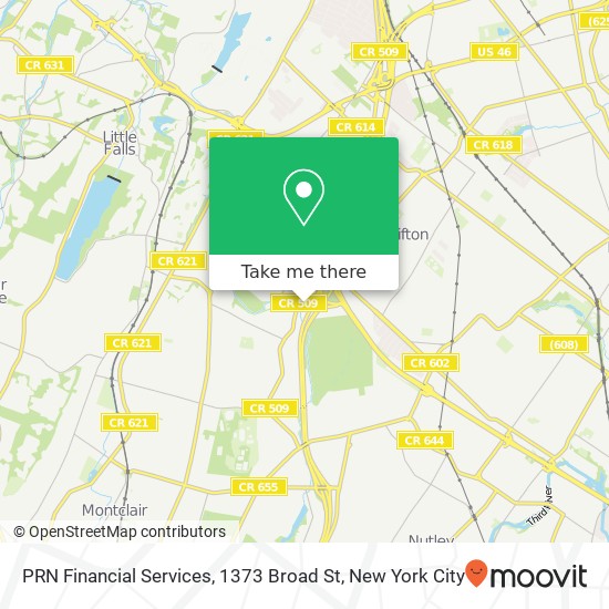 Mapa de PRN Financial Services, 1373 Broad St