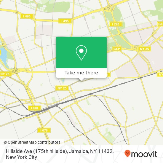 Mapa de Hillside Ave (175th hillside), Jamaica, NY 11432