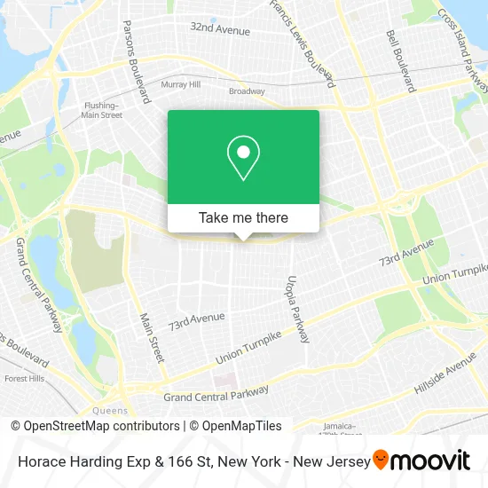 Horace Harding Exp & 166 St map