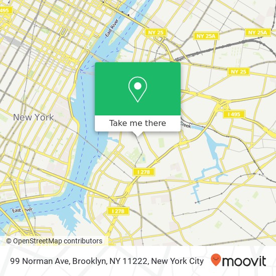 99 Norman Ave, Brooklyn, NY 11222 map