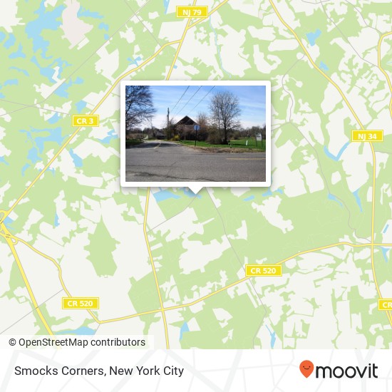 Mapa de Smocks Corners