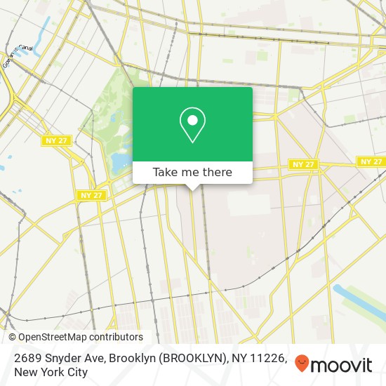 2689 Snyder Ave, Brooklyn (BROOKLYN), NY 11226 map