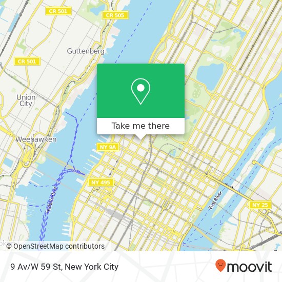 9 Av/W 59 St map