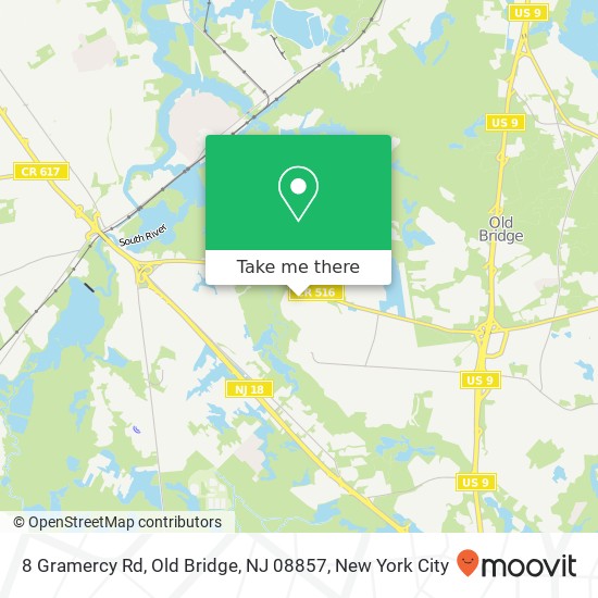 8 Gramercy Rd, Old Bridge, NJ 08857 map