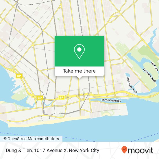 Mapa de Dung & Tien, 1017 Avenue X